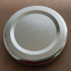 48-mm Silver Metal lid for 110-g Hexagon Glass Jar