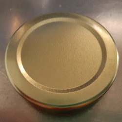 48-mm Gold Metal Lid for 110-g Hexagon Glass Jar