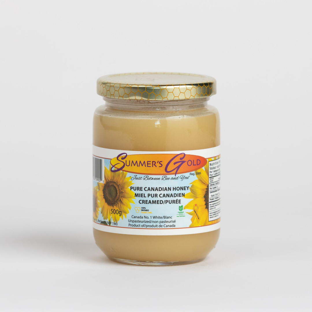 500 g Creamed Unpasteurized Honey Canada No. 1 White